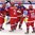 MALMO, SWEDEN - APRIL 4: Team Russia celebrates after scoring their first goal of the game against Team Finland during bronze medal game action at the 2015 IIHF Ice Hockey Women's World Championship. (Photo by Francois Laplante/HHOF-IIHF Images)

